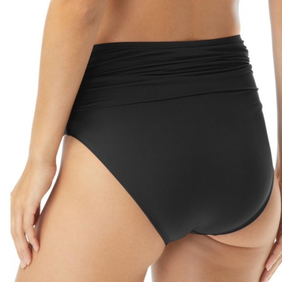 Carmen Marc Valvo Ruched High-Waist Convertible Tummy Control Bikini Bott… - Picture 2 of 8